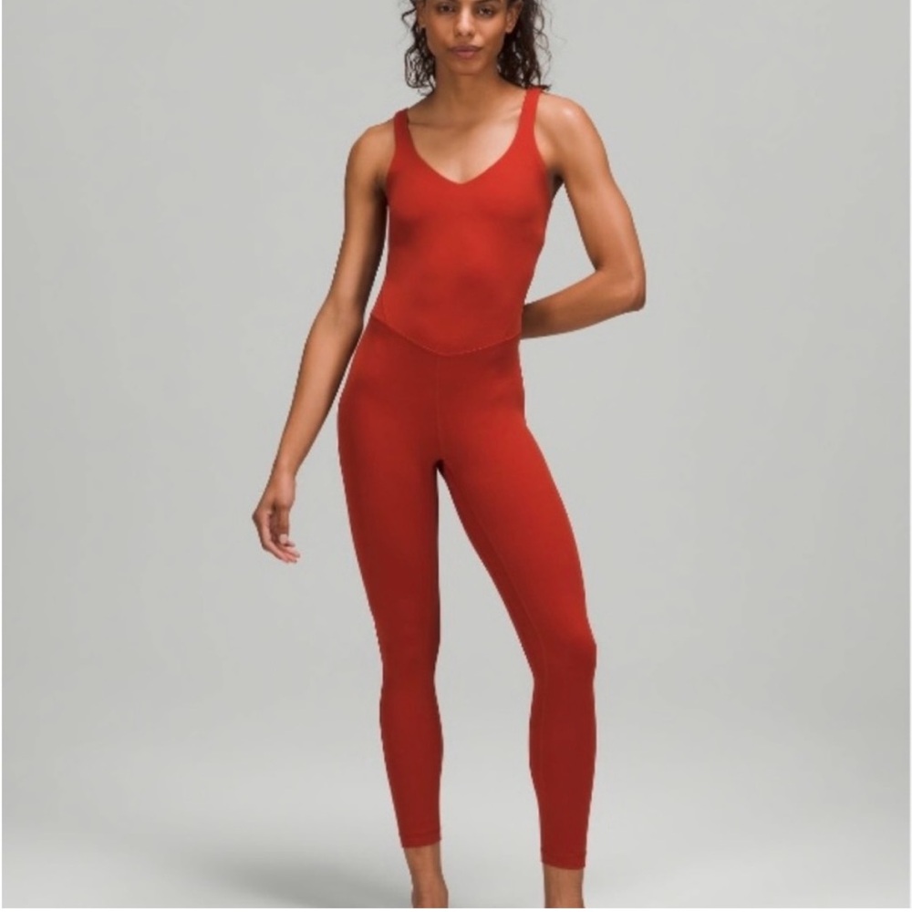 Lululemon Athletica Align 25” Jumpsuit size 4 NWT gray orange